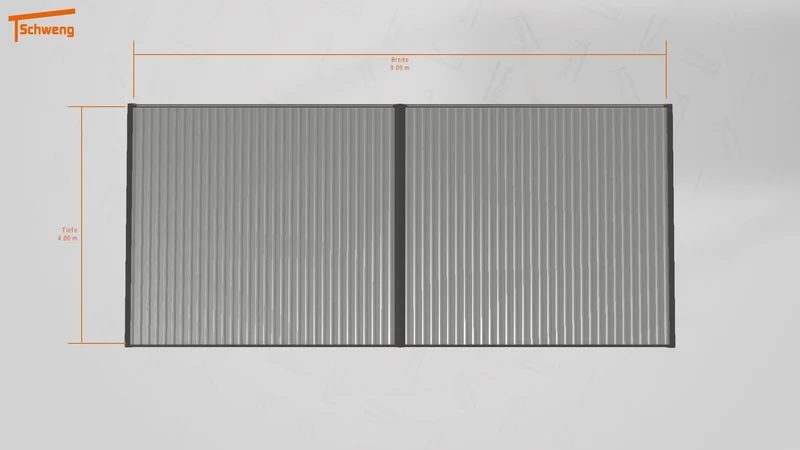 #DE Schweng Flachdachcarport C600 (ID 42vgk7) #MTG