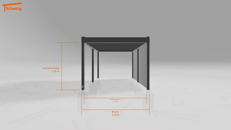 #DE Schweng Flachdachcarport C600+ (ID g7pbzp) #MTG