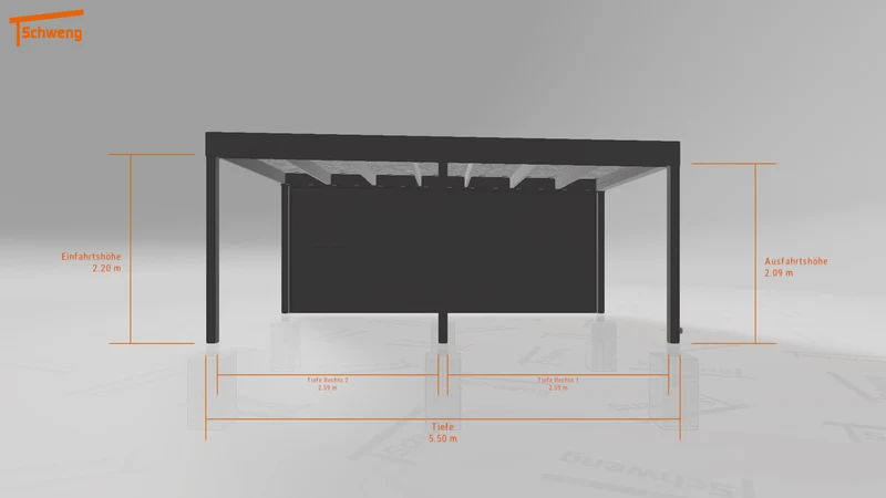 #DE Schweng Flachdachcarport C600+ (ID g7pbzp) #MTG