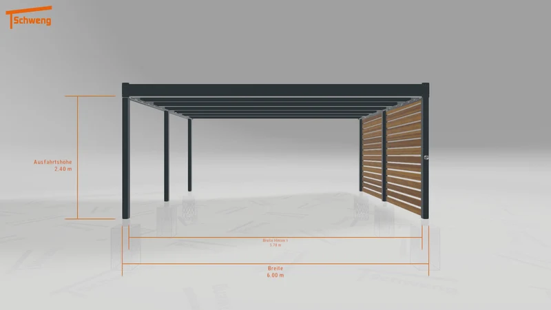 #DE Schweng Flachdachcarport C600+ (ID 33pvvx) #MTG