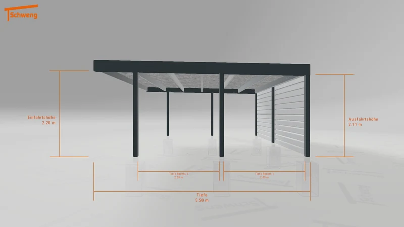 #DE Schweng Flachdachcarport C600 (ID mjrq24) #MTG