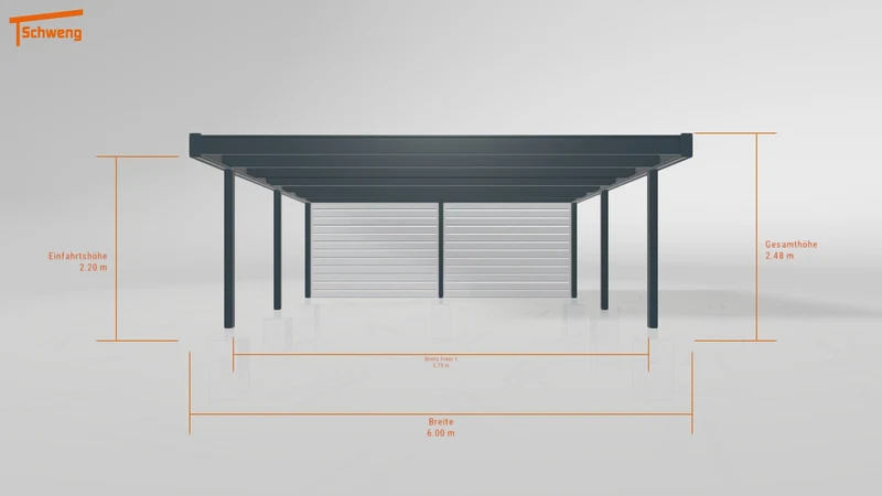 #DE Schweng Flachdachcarport C600 (ID 77595z) #MTG