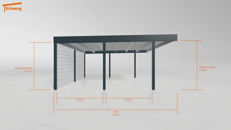 #DE Schweng Flachdachcarport C600 (ID 77595z) #MTG