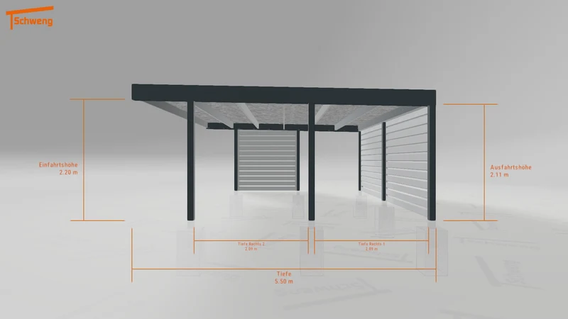 #DE Schweng Flachdachcarport C600 (ID 5m9d9p) #MTG