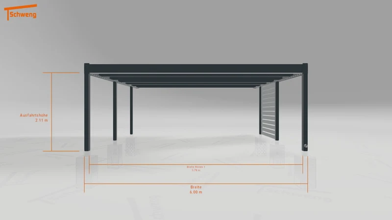 #DE Schweng Flachdachcarport C600 (ID 9wx5x9) #MTG