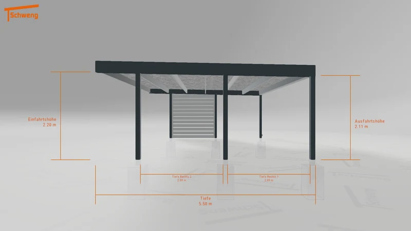 #DE Schweng Flachdachcarport C600 (ID 9wx5x9) #MTG