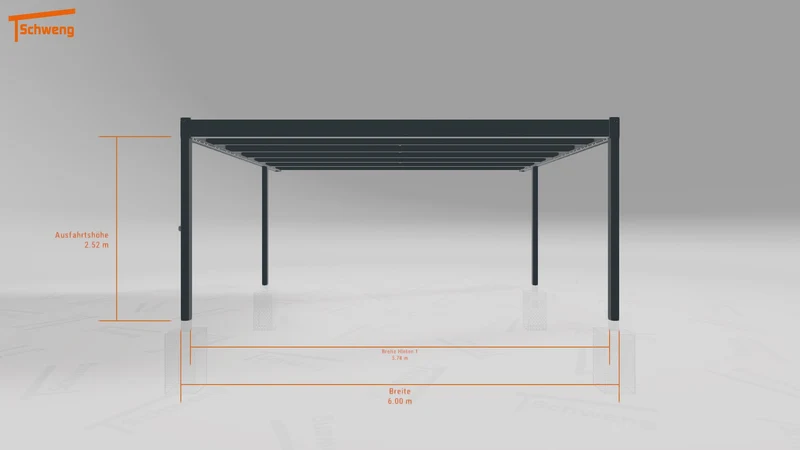 #DE Schweng Flachdachcarport C600+ (ID w3ygyr) #MTG