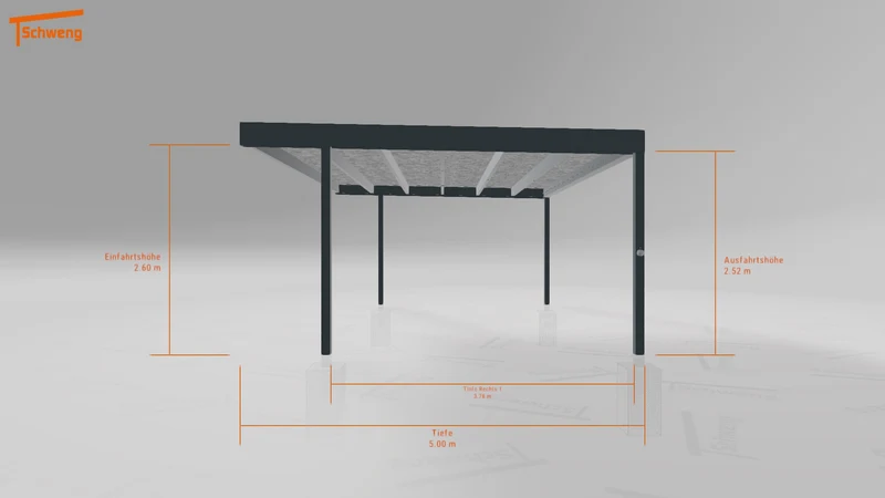 #DE Schweng Flachdachcarport C600+ (ID w3ygyr) #MTG