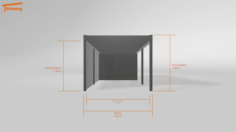#DE Schweng Flachdachcarport C600+ (ID g7pqbq)