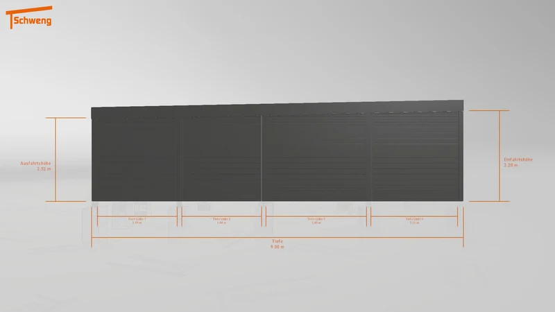 #DE Schweng Flachdachcarport C600+ (ID g7pqbq)