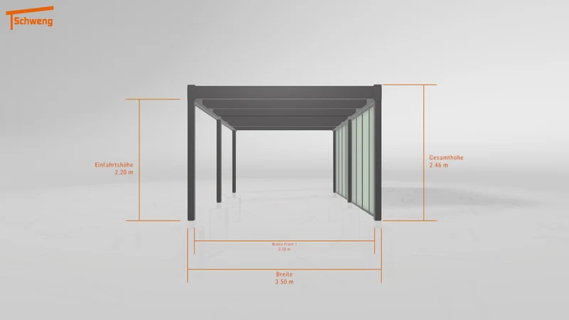 #CH Schweng Flachdachcarport C600 (ID zbxj5z) #MTG