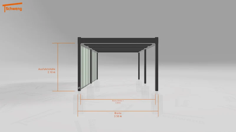 #CH Schweng Flachdachcarport C600 (ID zbxj5z) #MTG