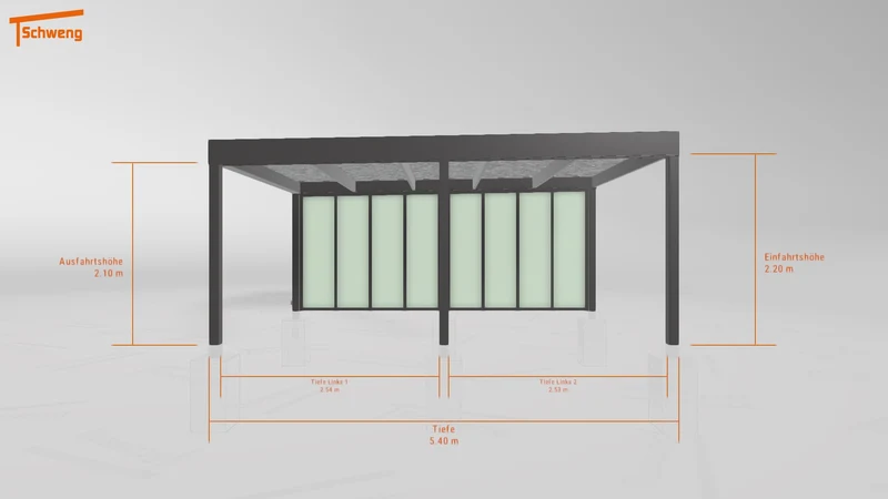 #CH Schweng Flachdachcarport C600 (ID zbxj5z) #MTG