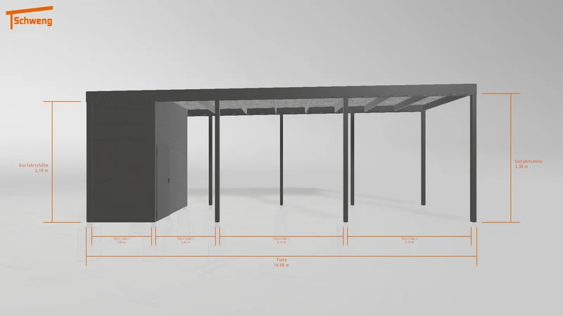 #DE Schweng Flachdachcarport C600 (ID 775n4g) #MTG