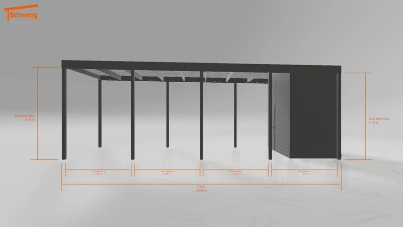 #DE Schweng Flachdachcarport C600 (ID 775n4g) #MTG