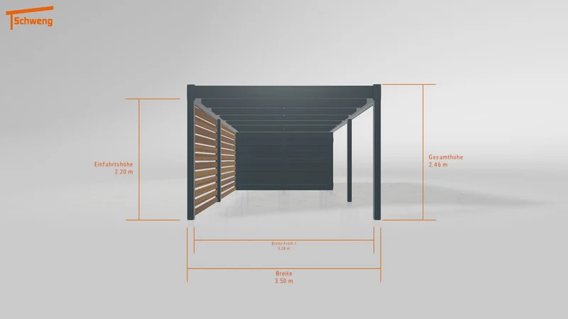 #DE Schweng Flachdachcarport C600 (ID 775r7q) #MTG