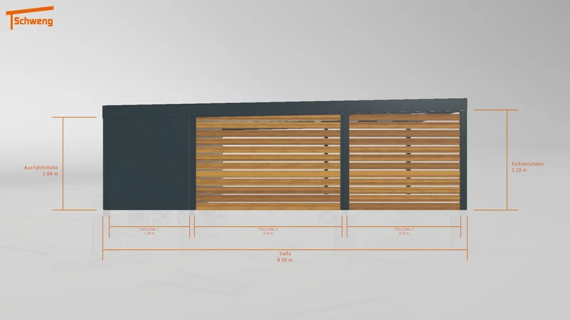 #DE Schweng Flachdachcarport C600 (ID 775r7q) #MTG