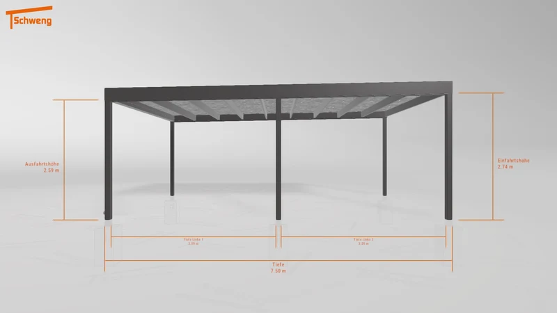 #DE Schweng Flachdachcarport C600 (ID k2rngq) #MTG