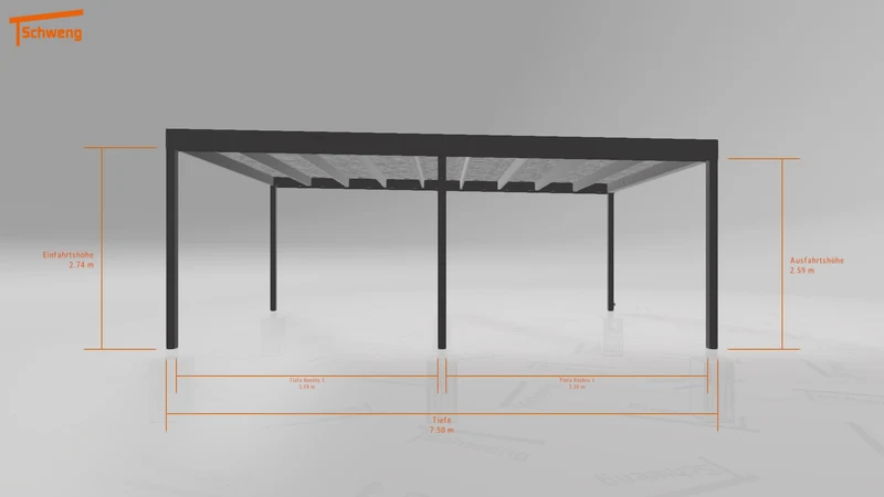 #DE Schweng Flachdachcarport C600 (ID k2rngq) #MTG