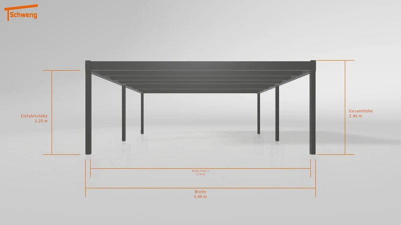 #DE Schweng Flachdachcarport C600+ (ID 9wxdnq)