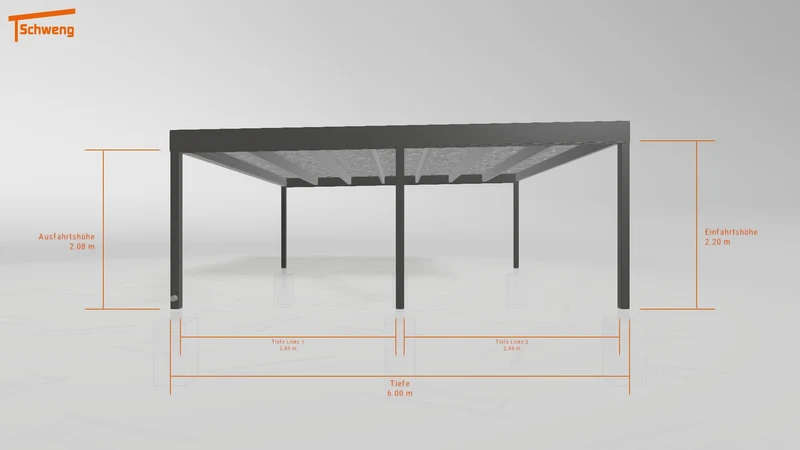 #DE Schweng Flachdachcarport C600+ (ID 9wxdnq)