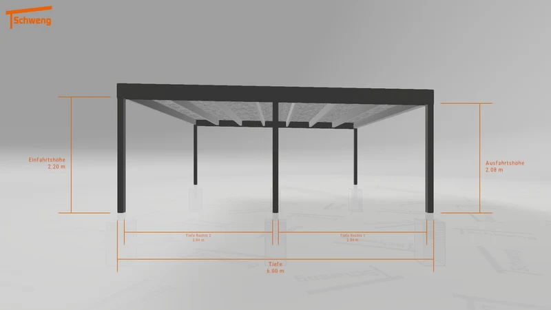 #DE Schweng Flachdachcarport C600+ (ID 9wxdnq)