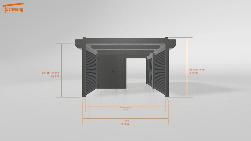 #DE Schweng Flachdachcarport C600 (ID 5m9kgq) #MTG