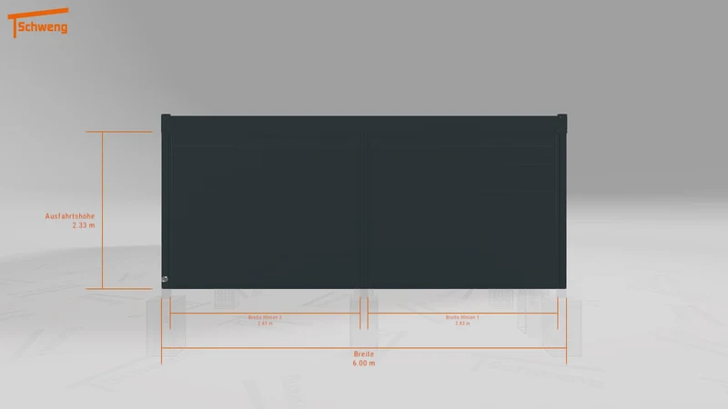 #DE Schweng Flachdachcarport C600 (ID x75y3n)