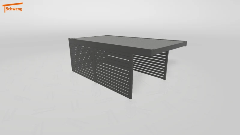 #DE Schweng Flachdachcarport C600 (ID rjr3qm)