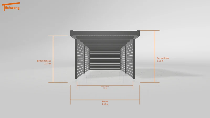 #DE Schweng Flachdachcarport C600 (ID rjr3qm)