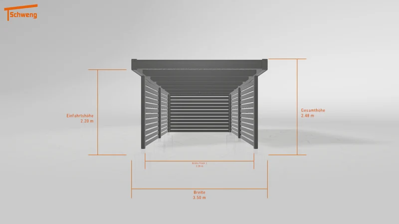 #DE Schweng Flachdachcarport C600 (ID g7pb42)
