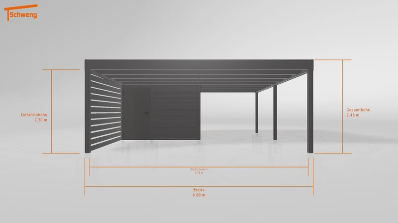 #DE Schweng Flachdachcarport C600+ (ID 33pgvx)