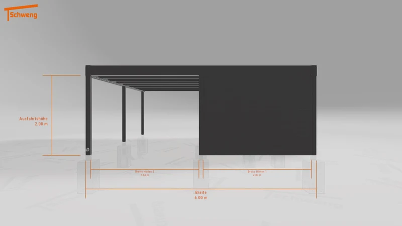 #DE Schweng Flachdachcarport C600+ (ID 33pgvx)