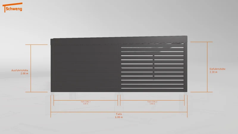 #DE Schweng Flachdachcarport C600+ (ID 33pgvx)