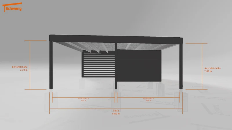 #DE Schweng Flachdachcarport C600+ (ID 33pgvx)