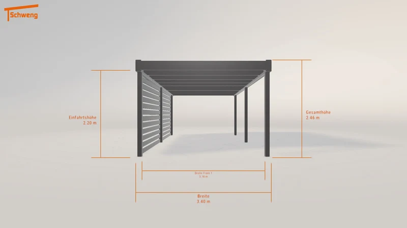 #AT Schweng Flachdachcarport C600+ (ID 2qjd79)
