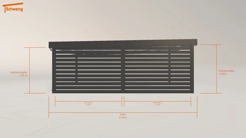 #AT Schweng Flachdachcarport C600+ (ID 2qjd79)