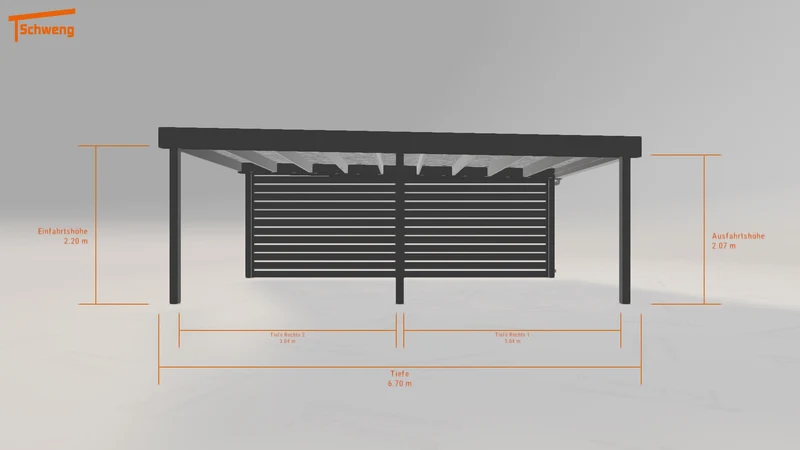 #AT Schweng Flachdachcarport C600+ (ID 2qjd79)