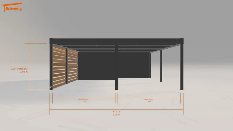 #DE Schweng Flachdachcarport C600 (ID mj54ng) #MTG