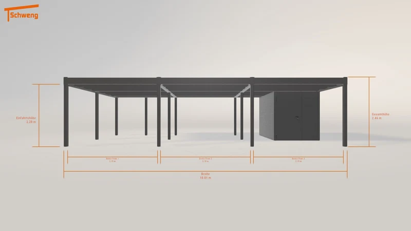 #DE Schweng Flachdachcarport C600 (ID 42z9b9)