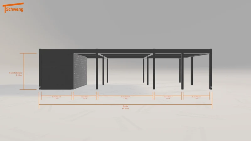 #DE Schweng Flachdachcarport C600 (ID 42z9b9)