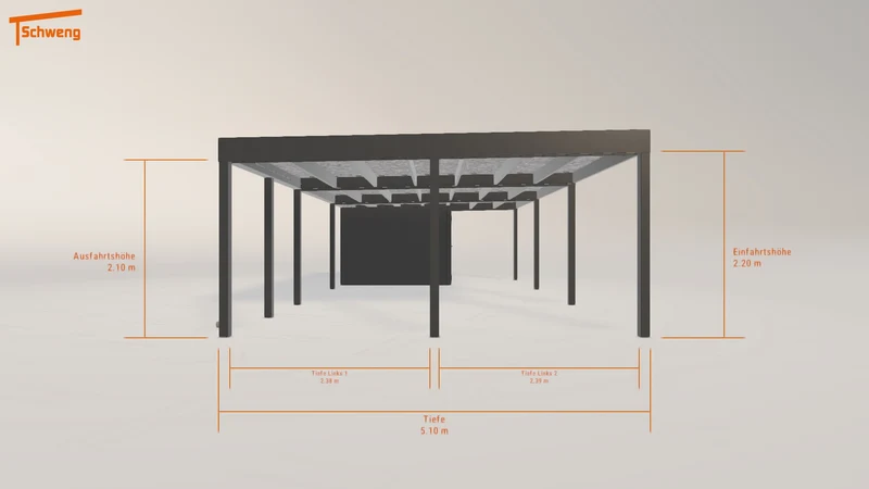 #DE Schweng Flachdachcarport C600 (ID 42z9b9)