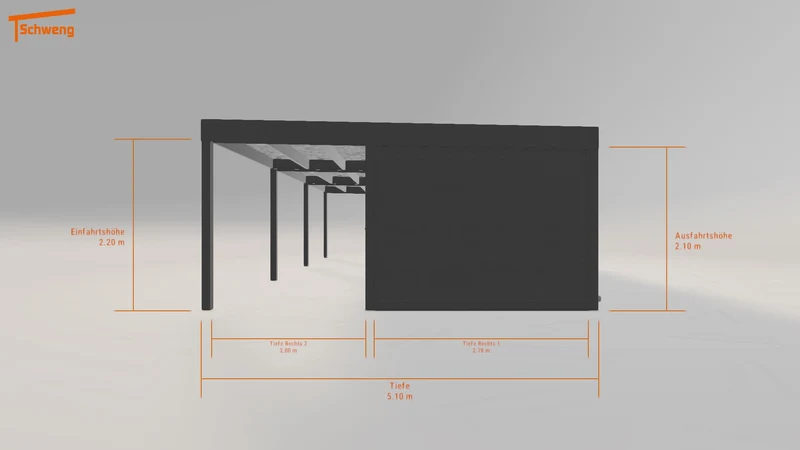 #DE Schweng Flachdachcarport C600 (ID 42z9b9)