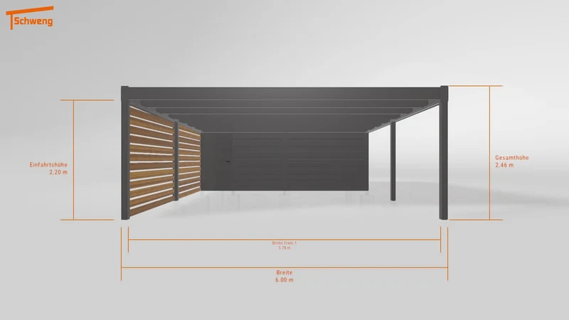 #DE Schweng Flachdachcarport C600 (ID 9wxqb5)