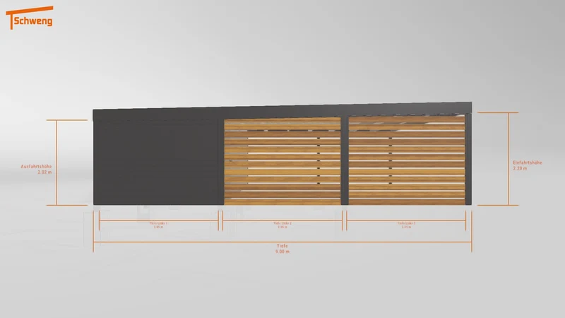 #DE Schweng Flachdachcarport C600 (ID 9wxqb5)