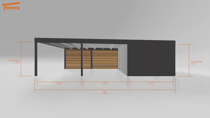 #DE Schweng Flachdachcarport C600 (ID 9wxqb5)