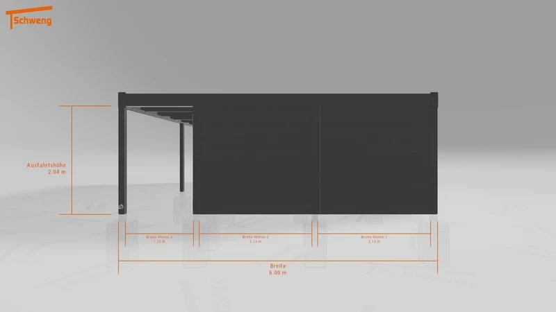 #DE Schweng Flachdachcarport C600 (ID zbx4xm) #MTG