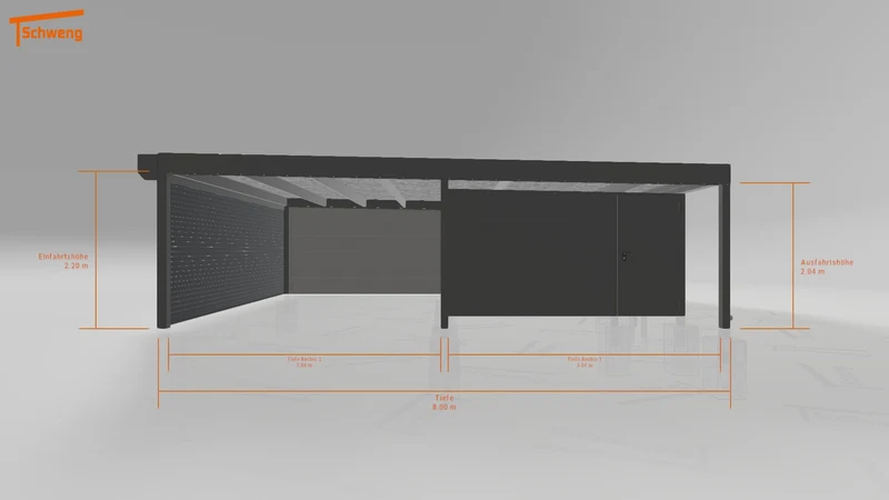 #DE Schweng Flachdachcarport C600 (ID zbx4xm) #MTG
