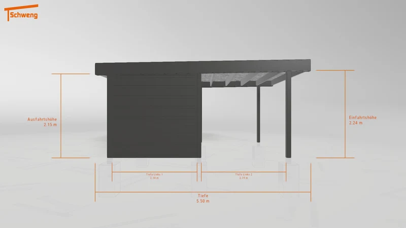 #DE Schweng Flachdachcarport C600+ (ID jjrnrq) #MTG