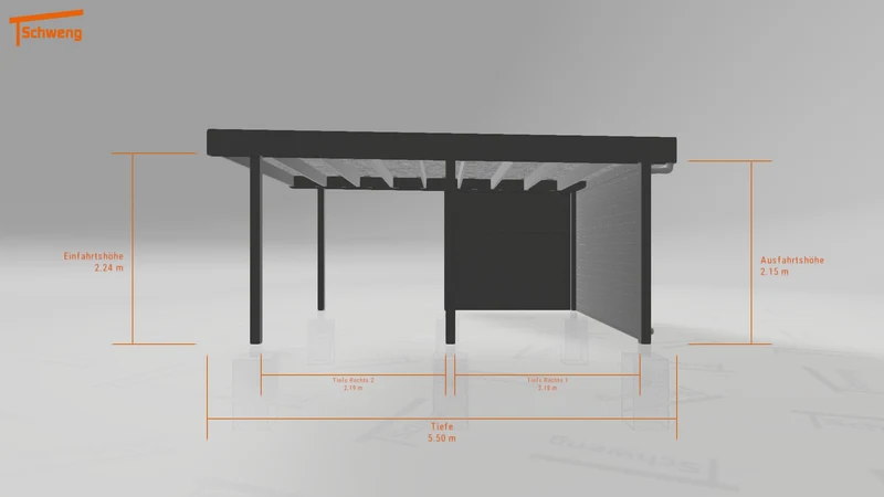 #DE Schweng Flachdachcarport C600+ (ID jjrnrq) #MTG